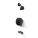KOHLER K-T49980-4Y Pitch Rite-Temp bath and shower trim kit with push-button diverter and lever handle, 2.5 gpm, matte black