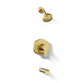 KOHLER K-T49980-4Y Pitch Rite-Temp bath and shower trim kit with push-button diverter and lever handle, 2.5 gpm, vibrant...