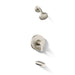 KOHLER K-T49980-4Y Pitch Rite-Temp bath and shower trim kit with push-button diverter and lever handle, 2.5 gpm, vibrant...