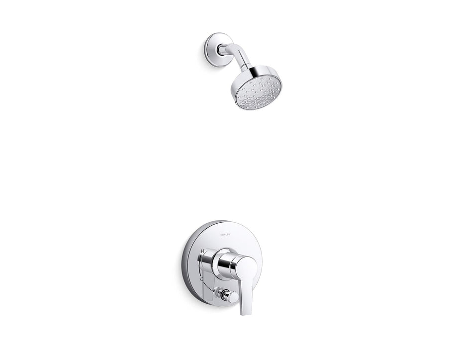 KOHLER K-T49990-4G Pitch Rite-Temp shower trim kit with push-button diverter, 1.75 gpm, polished chrome