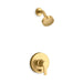 KOHLER K-T49990-4Y Pitch Rite-Temp shower trim kit with push-button diverter, 2.5 gpm, vibrant brushed moderne brass
