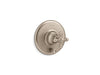 KOHLER K-T72768-3 Artifacts Rite-Temp valve trim with push-button diverter and cross handle, vibrant brushed bronze
