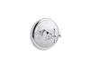 KOHLER K-T72769-3 Artifacts MasterShower temperature control valve trim with cross handle, polished chrome