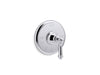 KOHLER K-T72769-4 Artifacts MasterShower temperature control valve trim with lever handle, polished chrome