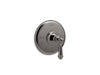 KOHLER K-T72769-4 Artifacts MasterShower temperature control valve trim with lever handle, vibrant titanium