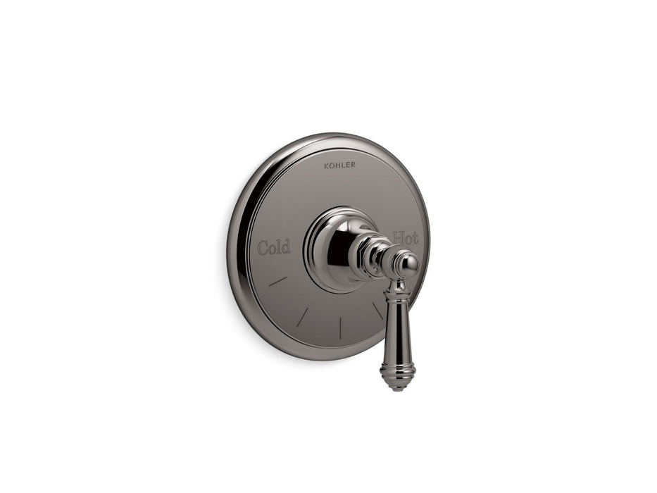 KOHLER K-T72769-4 Artifacts MasterShower temperature control valve trim with lever handle, vibrant titanium