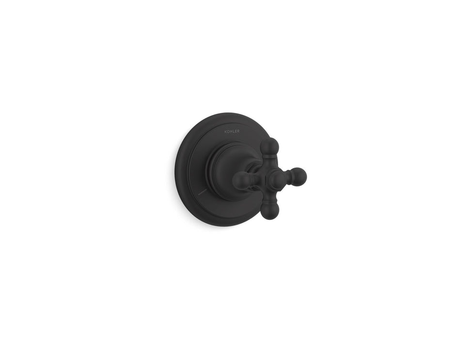 KOHLER K-T72770-3 Artifacts MasterShower transfer valve trim with cross handle, matte black