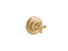 KOHLER K-T72771-3 Artifacts MasterShower volume control valve trim with cross handle, vibrant brushed moderne brass