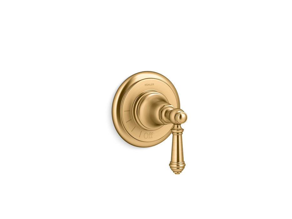 KOHLER K-T72771-4 Artifacts MasterShower volume control valve trim with lever handle, vibrant brushed moderne brass