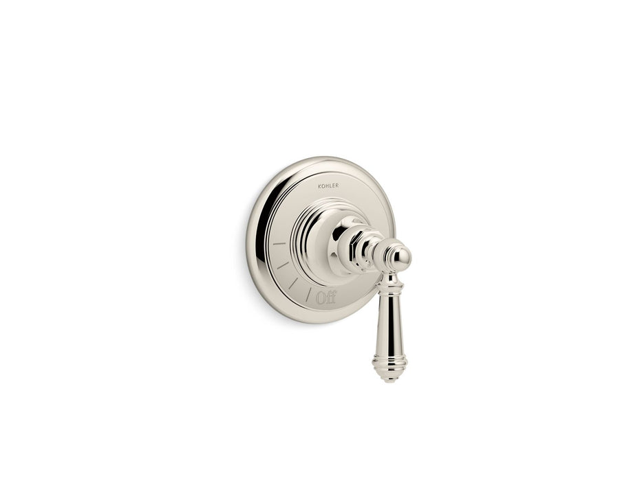 KOHLER K-T72771-4 Artifacts MasterShower volume control valve trim with lever handle, vibrant polished nickel