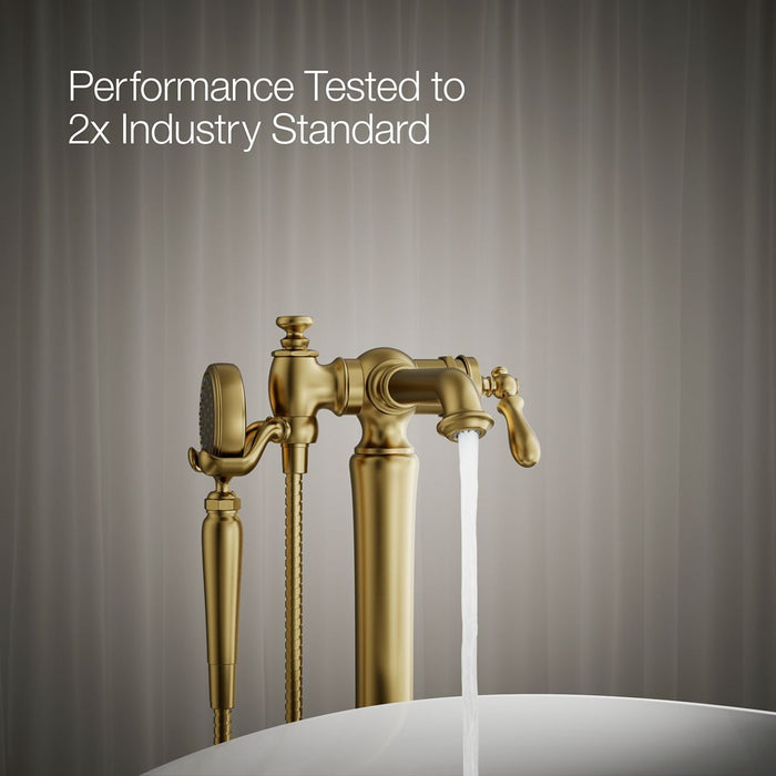KOHLER K-T72790-9M Artifacts Floor-mount bath filler trim with handshower