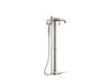 KOHLER K-T72790-9M Artifacts Floor-mount bath filler trim with handshower, vibrant brushed nickel
