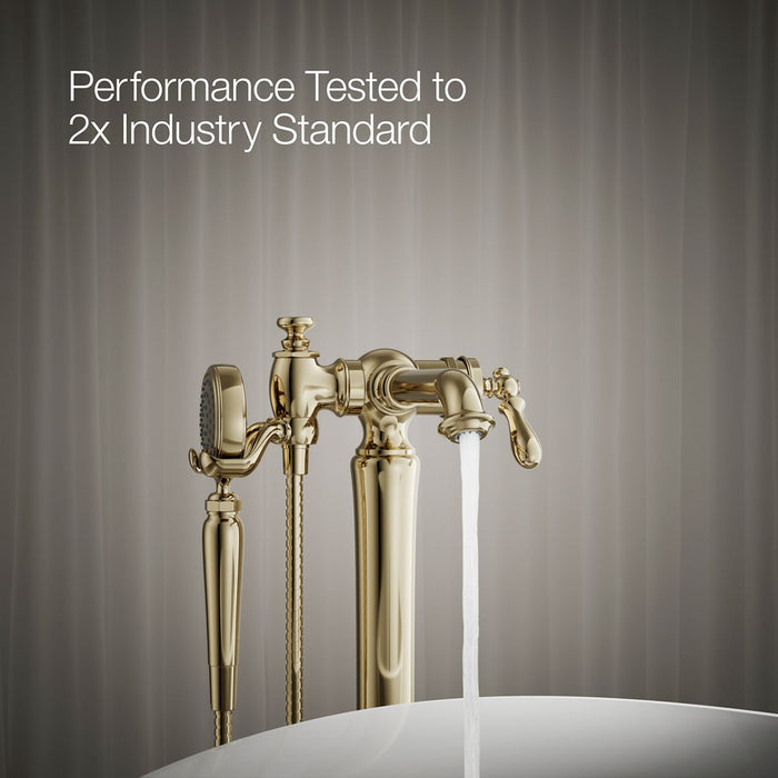 KOHLER K-T72790-9M Artifacts Floor-mount bath filler trim with handshower