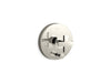 KOHLER K-T73117-3 Composed Rite-Temp valve trim with push-button diverter and cross handle, vibrant polished nickel