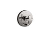 KOHLER K-T73117-3 Composed Rite-Temp valve trim with push-button diverter and cross handle, vibrant titanium