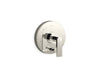 KOHLER K-T73117-4 Composed Rite-Temp valve trim with push-button diverter and lever handle, vibrant polished nickel
