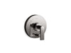 KOHLER K-T73117-4 Composed Rite-Temp valve trim with push-button diverter and lever handle, vibrant titanium