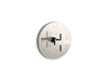 KOHLER K-T73133-3 Composed MasterShower temperature control valve trim with cross handle, vibrant polished nickel