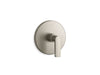KOHLER K-T73133-4 Composed MasterShower temperature control valve trim with lever handle, vibrant brushed nickel