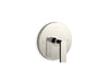 KOHLER K-T73133-4 Composed MasterShower temperature control valve trim with lever handle, vibrant polished nickel