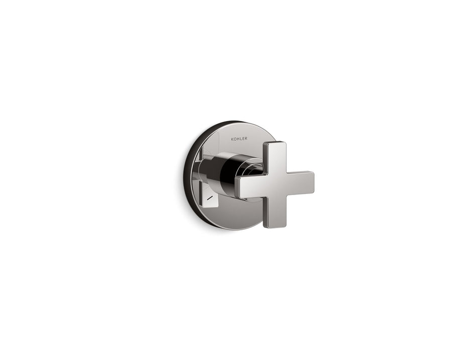 KOHLER K-T73140-3 Composed MasterShower transfer valve trim with cross handle, vibrant titanium