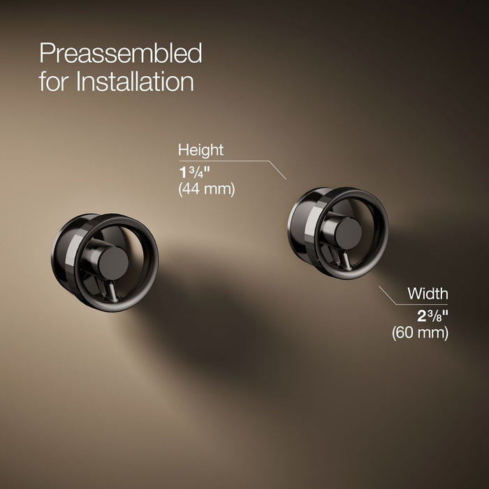 KOHLER K-T77981-9 Components Wall-mount bathroom sink faucet Industrial handle trim