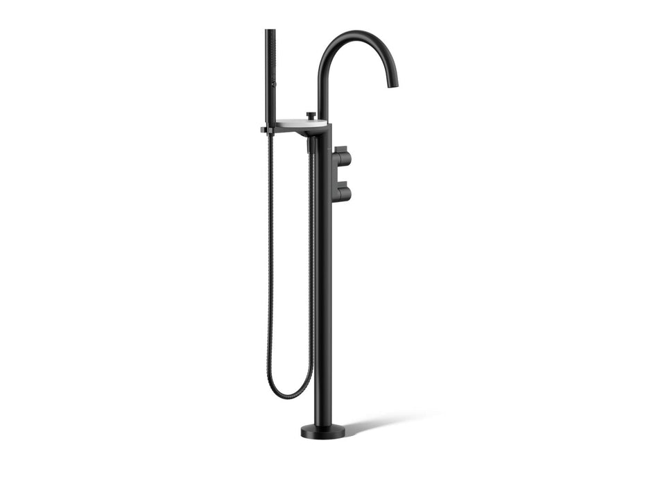 KOHLER K-T77984-4 Components Floor-mount bath filler trim with lever handles and handshower