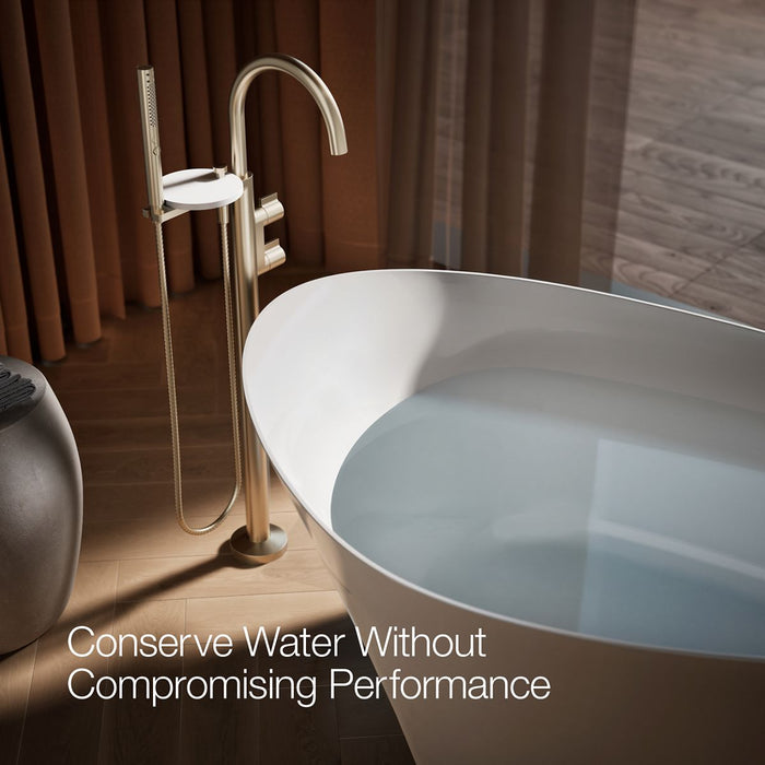 KOHLER K-T77984-4 Components Floor-mount bath filler trim with lever handles and handshower