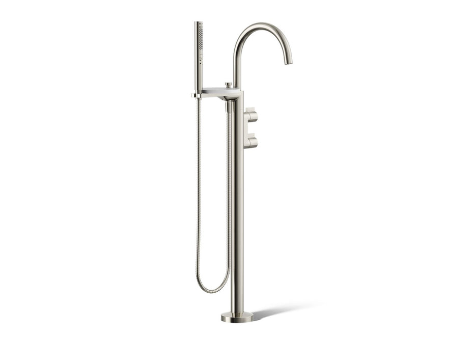 KOHLER K-T77984-4 Components Floor-mount bath filler trim with lever handles and handshower