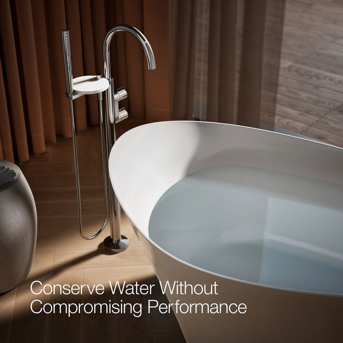 KOHLER K-T77984-4 Components Floor-mount bath filler trim with lever handles and handshower