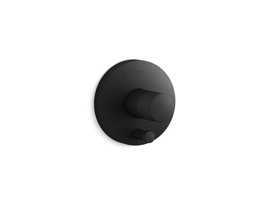 KOHLER K-T78016-8 Components Rite-Temp valve trim with Oyl handle and diverter, matte black
