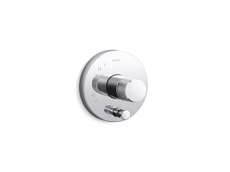 KOHLER K-T78016-8 Components Rite-Temp valve trim with Oyl handle and diverter, polished chrome