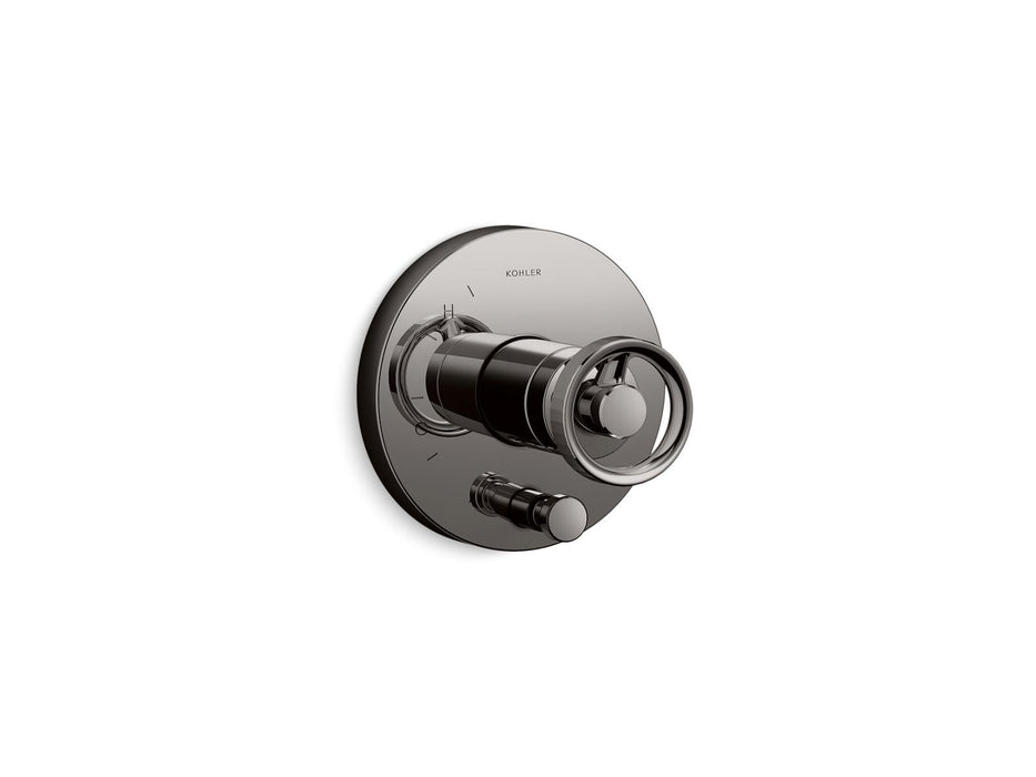 KOHLER K-T78016-9 Components Rite-Temp valve trim with Industrial handle and diverter, vibrant titanium