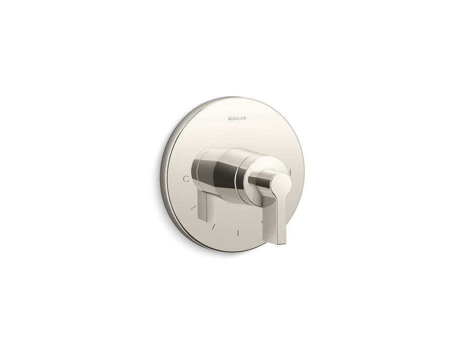 KOHLER K-T78027-4 Components MasterShower temperature control valve trim with Lever handle, vibrant polished nickel