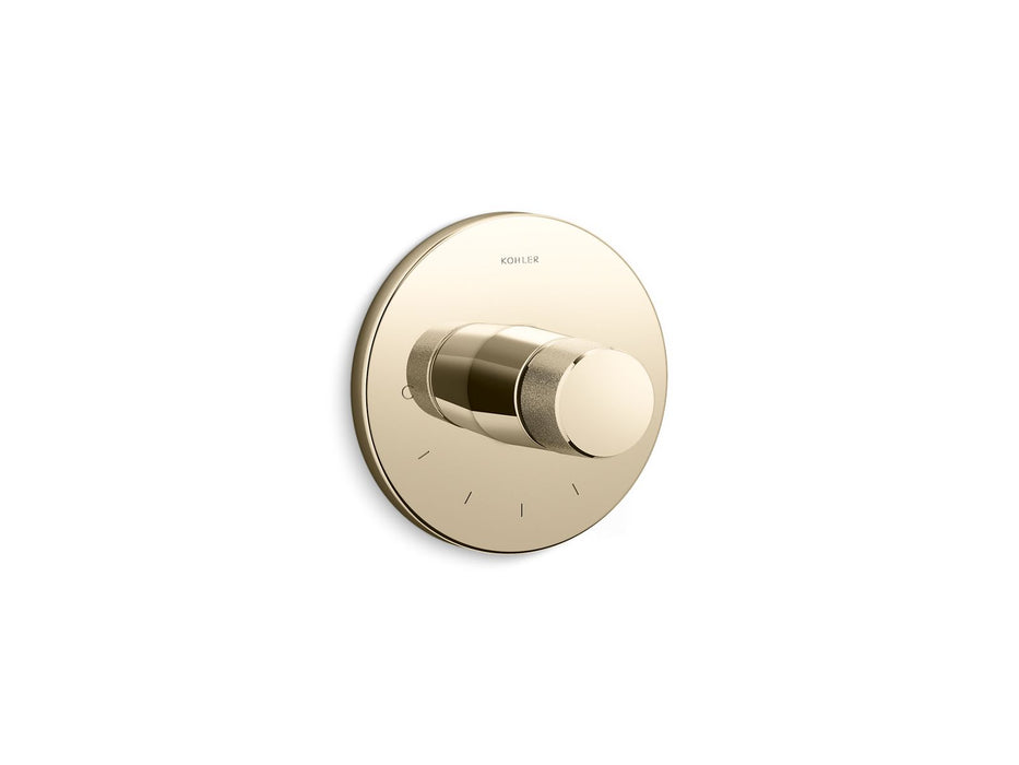 KOHLER K-T78027-8 Components MasterShower temperature control valve trim with Oyl handle, vibrant french gold