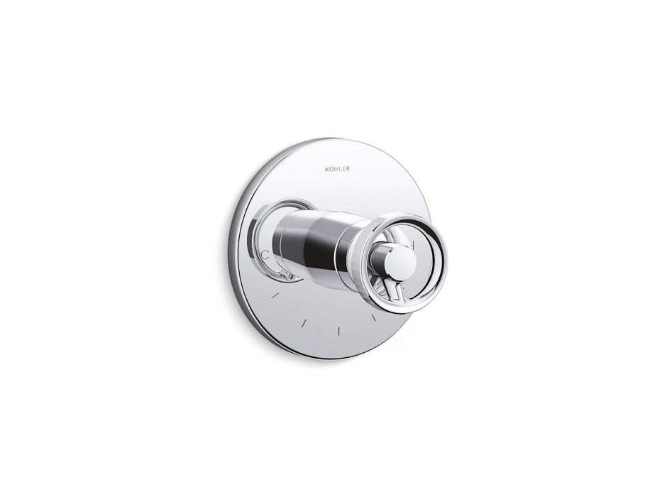 KOHLER K-T78027-9 Components MasterShower temperature control valve trim with Industrial handle, polished chrome
