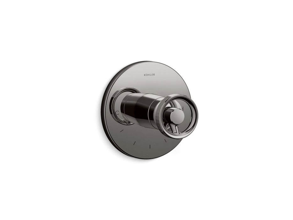 KOHLER K-T78027-9 Components MasterShower temperature control valve trim with Industrial handle, vibrant titanium