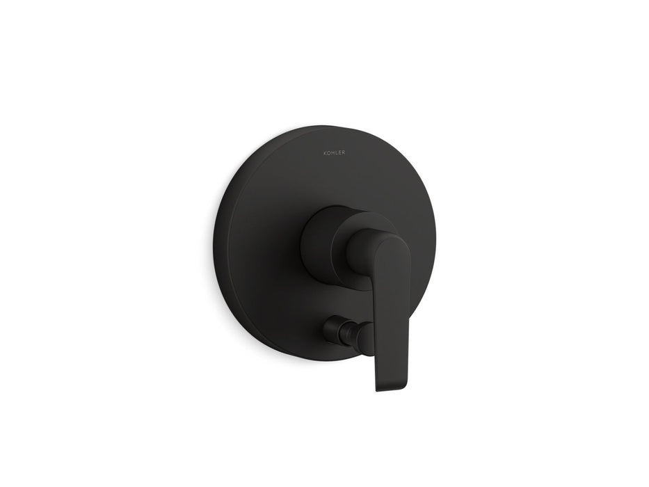KOHLER K-T97019-4 Avid Rite-Temp valve trim with push-button diverter, matte black