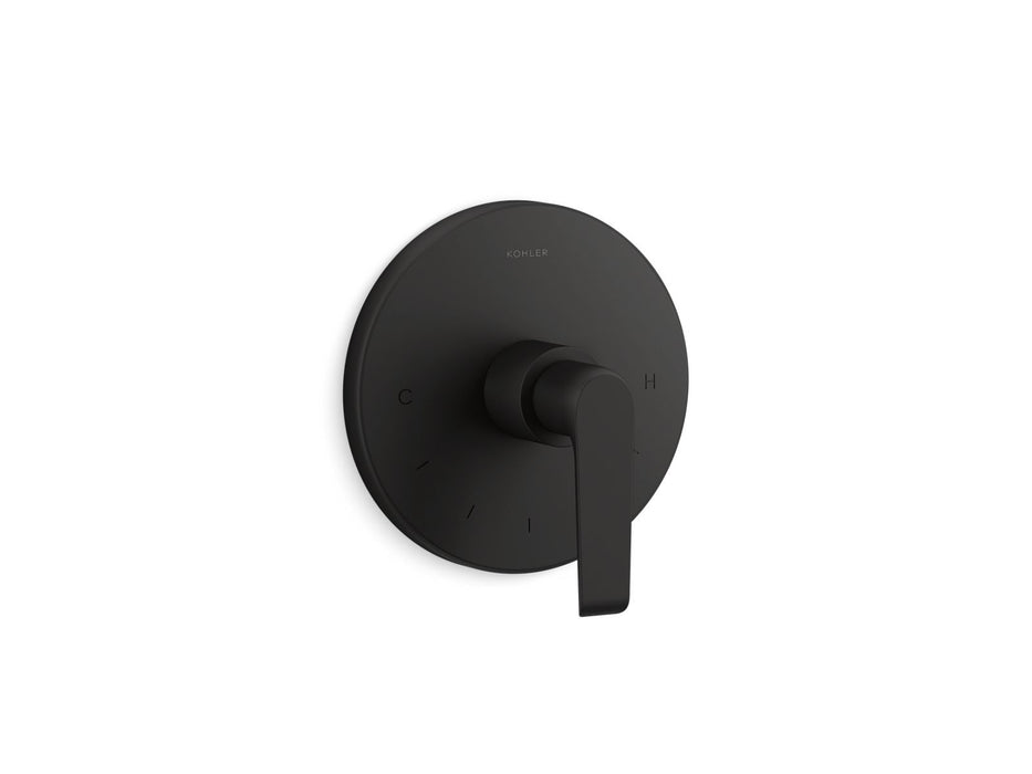 KOHLER K-T97022-4 Avid MasterShower temperature control valve trim, matte black