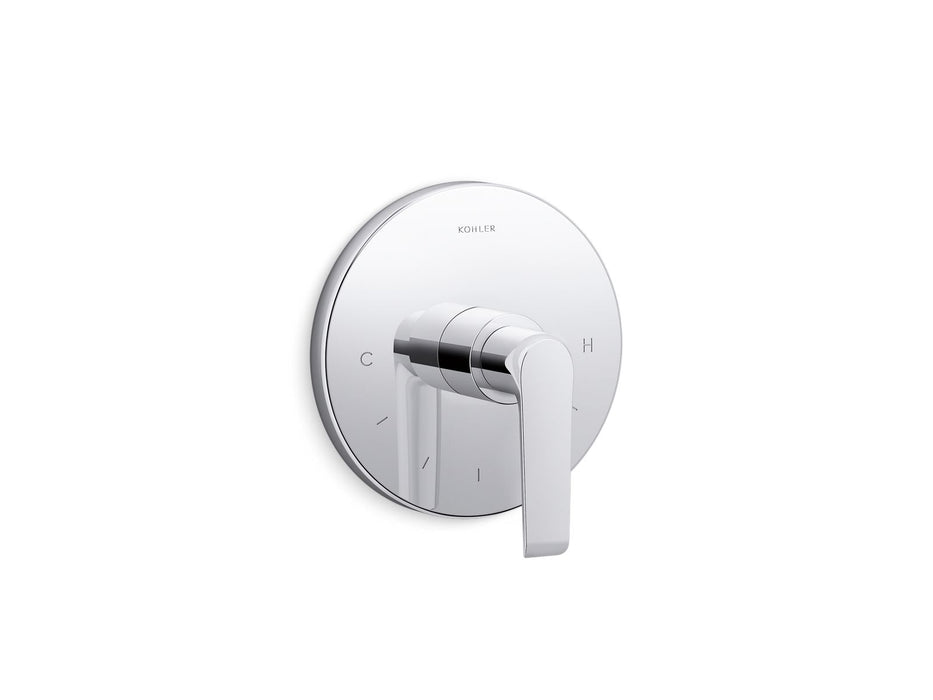 KOHLER K-T97022-4 Avid MasterShower temperature control valve trim, polished chrome