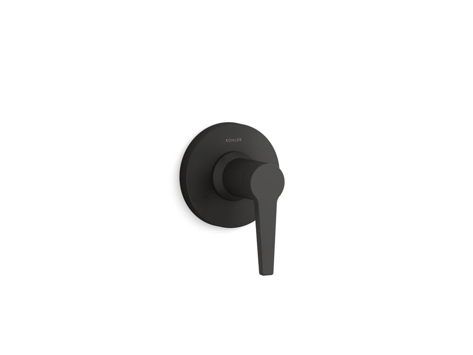 KOHLER K-T97091-4 Pitch MasterShower transfer valve trim with lever handle, matte black