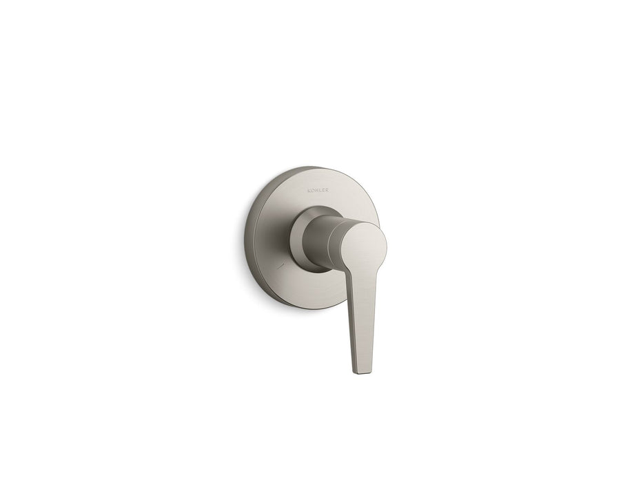 KOHLER K-T97091-4 Pitch MasterShower transfer valve trim with lever handle, vibrant brushed nickel
