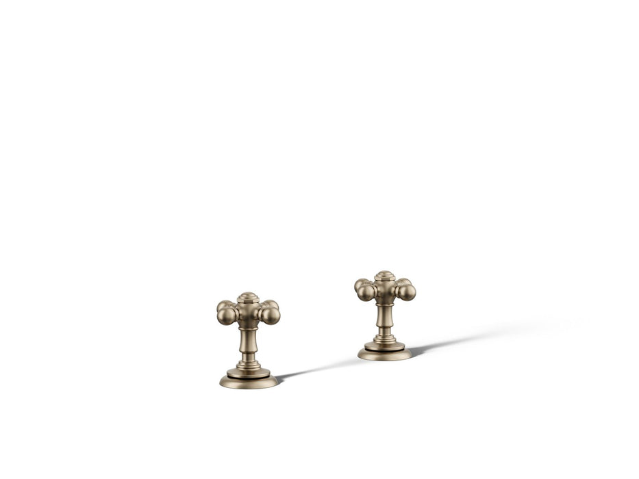 KOHLER K-T98071-3 Artifacts Deck-mount bath faucet handle trim with Cross design