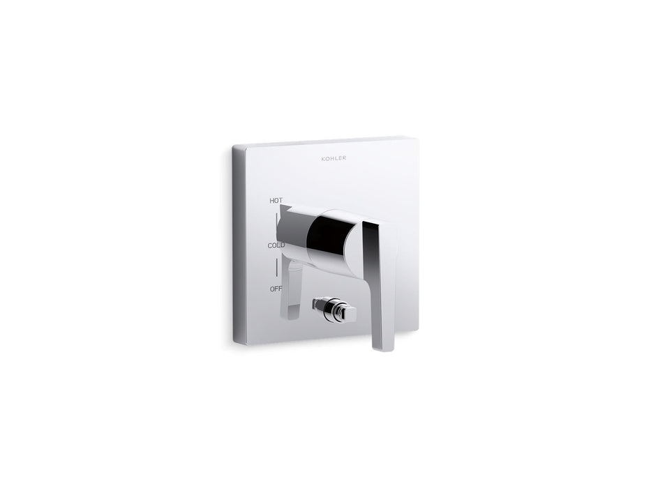 KOHLER K-T99762-4 Honesty Rite-Temp valve trim with push-button diverter, polished chrome