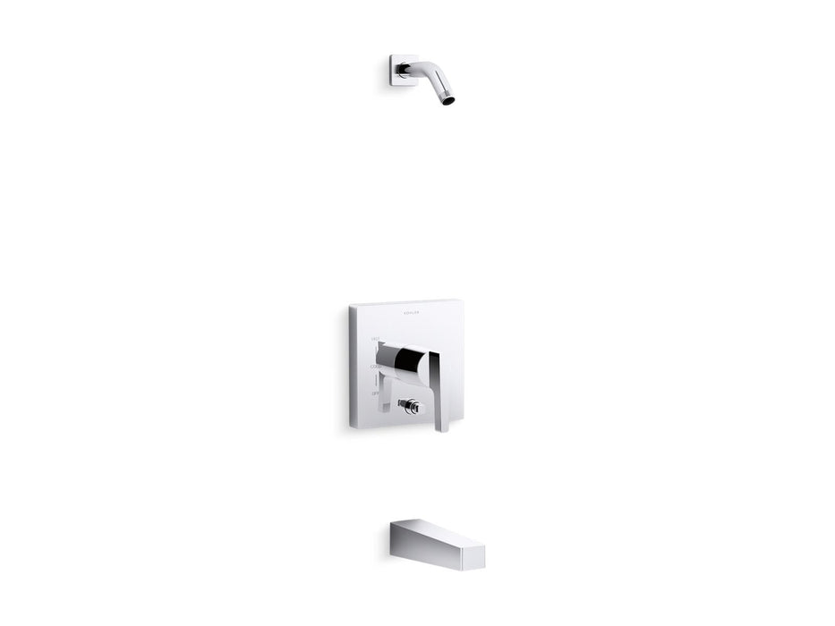 KOHLER K-T99763-4L Honesty Rite-Temp bath and shower trim kit with push-button diverter, without showerhead, polished chrome