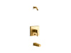 KOHLER K-T99763-4L Honesty Rite-Temp bath and shower trim kit with push-button diverter, without showerhead, vibrant...