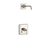 KOHLER K-TLS13134-4A Pinstripe Rite-Temp shower trim kit with lever handle, without showerhead, vibrant polished nickel