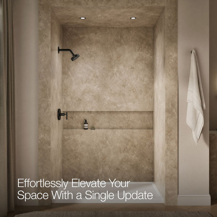 Up to 2 walls & multiple product categories visible, 1-point perspective