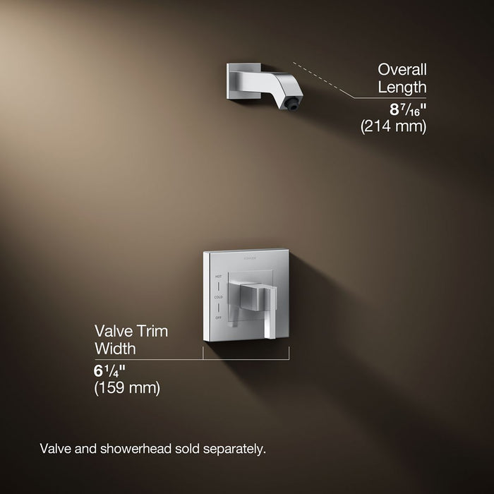 3/4 view of product with dimensions