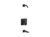 KOHLER K-TLS23502-4 Parallel Rite-Temp bath and shower trim kit, without showerhead, matte black